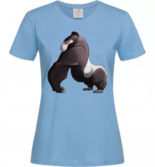 Жіноча футболка Big gorilla Блакитний фото