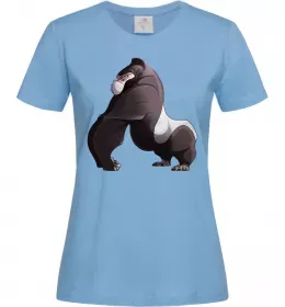 Женская футболка Big gorilla Голубой фото