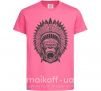 Детская футболка Горилла индианец Ярко-розовый фото