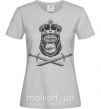 Женская футболка Горилла с мечами Серый фото