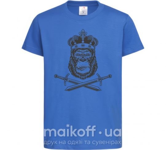 Детская футболка Горилла с мечами Ярко-синий фото