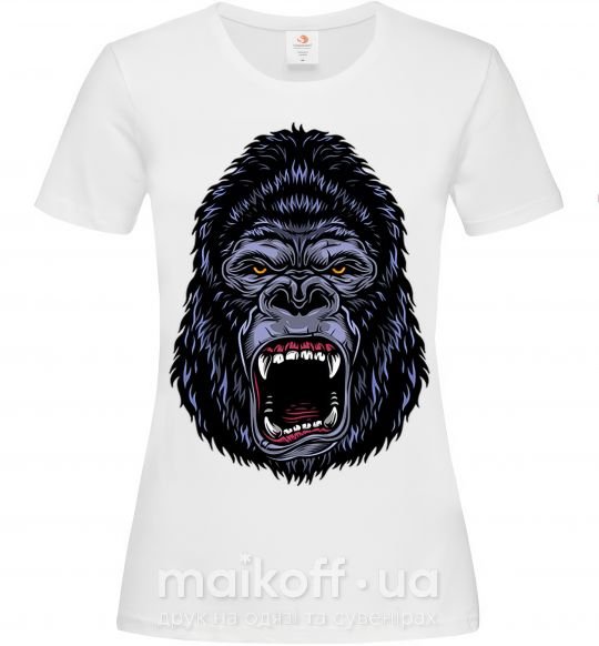 Жіноча футболка Screaming gorilla Білий фото