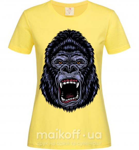 Жіноча футболка Screaming gorilla Лимонний фото