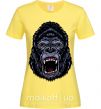 Жіноча футболка Screaming gorilla Лимонний фото