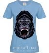 Жіноча футболка Screaming gorilla Блакитний фото