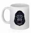 Чашка керамічна Screaming gorilla Білий фото