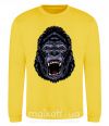 Світшот Screaming gorilla Сонячно жовтий фото