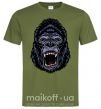 Чоловіча футболка Screaming gorilla Оливковий фото