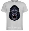 Мужская футболка Screaming gorilla Серый фото