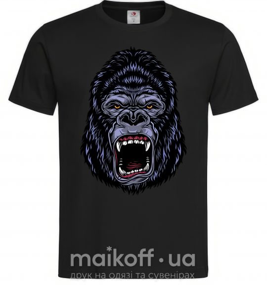 Мужская футболка Screaming gorilla Черный фото