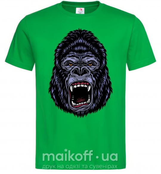 Мужская футболка Screaming gorilla Зеленый фото