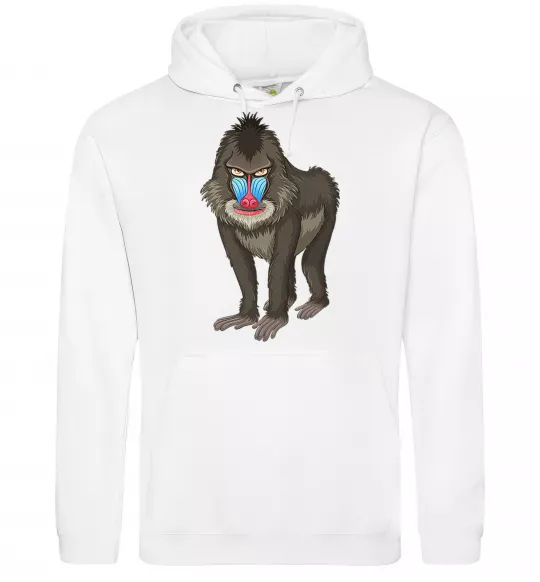 Мужская толстовка (худи) Хитра мавпа Белый фото