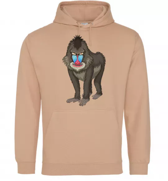 Мужская толстовка (худи) Хитра мавпа Песочный фото