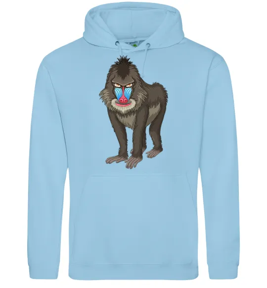 Чоловіча толстовка (худі) Хитра мавпа Блакитний фото