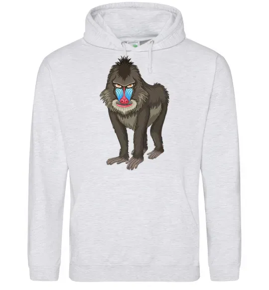 Женская толстовка (худи) Хитра мавпа Серый меланж фото
