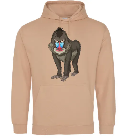 Женская толстовка (худи) Хитра мавпа Песочный фото