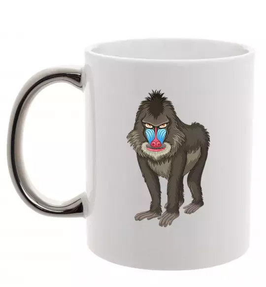 Чашка с цветной ручкой Хитра мавпа Серебро фото