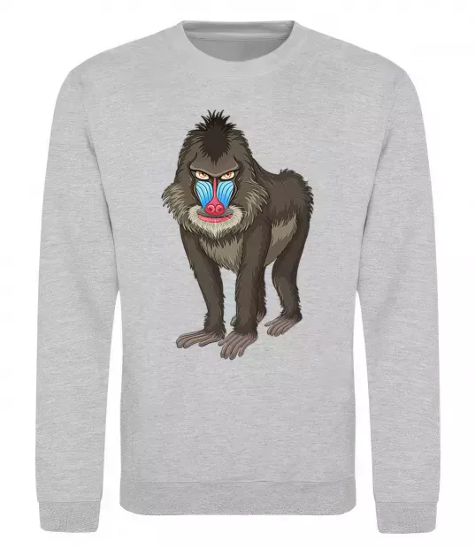 Світшот Хитра мавпа Сірий меланж фото