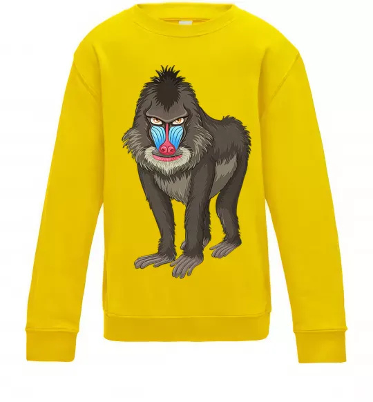 Детский Свитшот Хитра мавпа Солнечно желтый фото