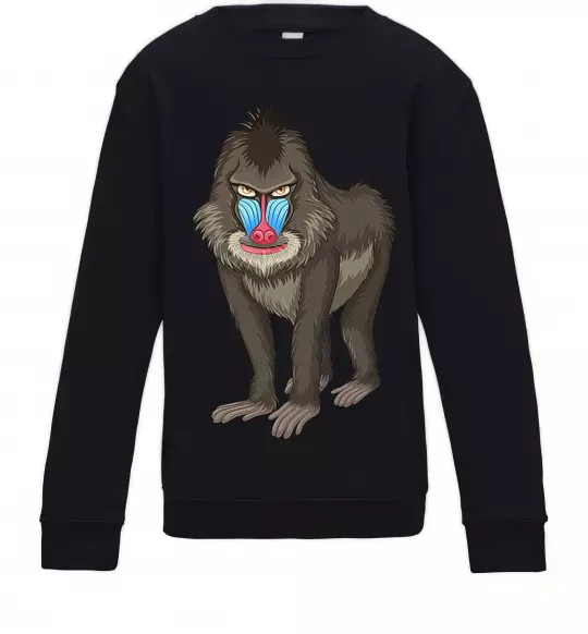 Детский Свитшот Хитра мавпа Черный фото