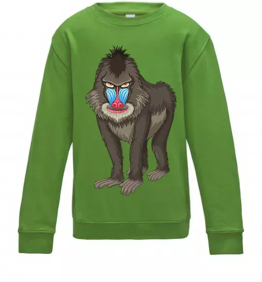 Детский Свитшот Хитра мавпа Лаймовый фото