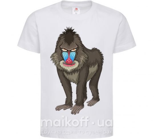 Детская футболка Хитрая обезьяна Белый фото