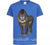Детская футболка Хитрая обезьяна Ярко-синий фото