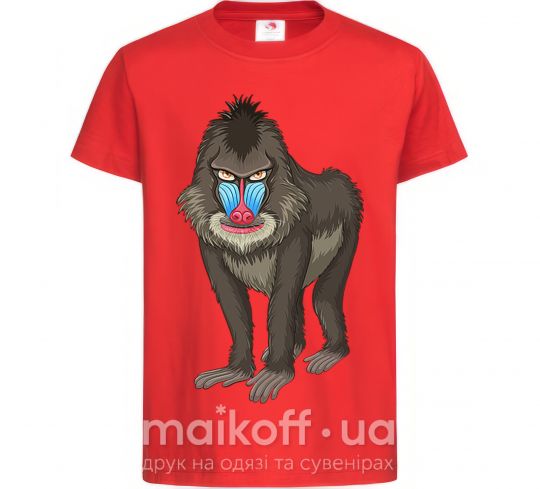 Детская футболка Хитрая обезьяна Красный фото