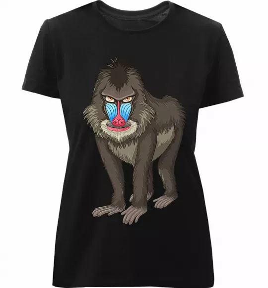Женская премиум футболка Хитра мавпа Черный фото