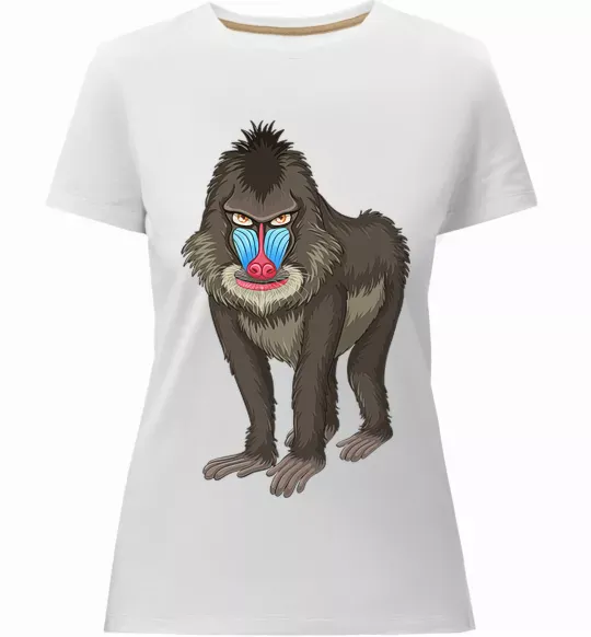 Женская премиум футболка Хитра мавпа Белый фото