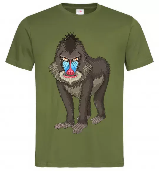 Мужская футболка Хитра мавпа Оливковый фото