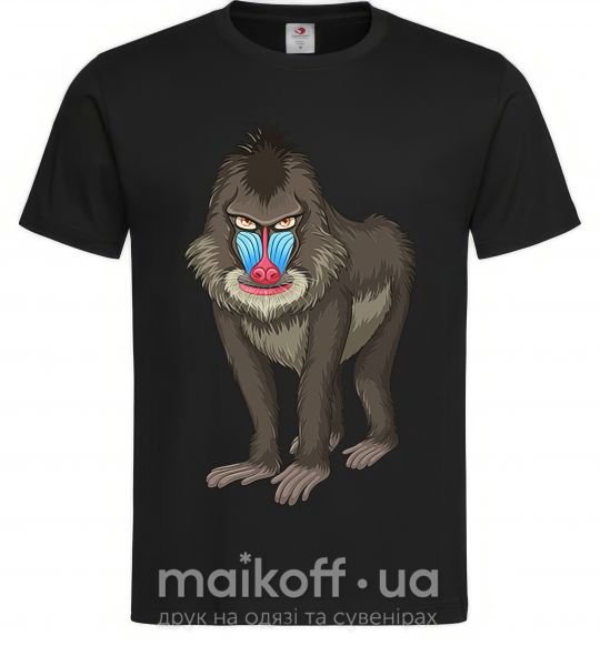 Мужская футболка Хитрая обезьяна Черный фото