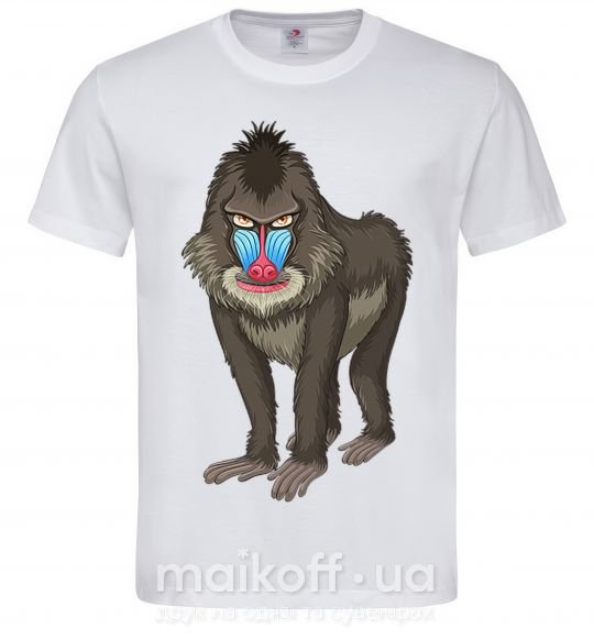 Мужская футболка Хитрая обезьяна Белый фото