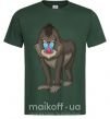 Мужская футболка Хитрая обезьяна Темно-зеленый фото