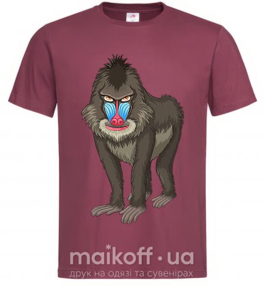 Чоловіча футболка Хитрая обезьяна Бордовий фото