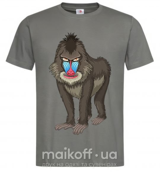Чоловіча футболка Хитрая обезьяна Графіт фото