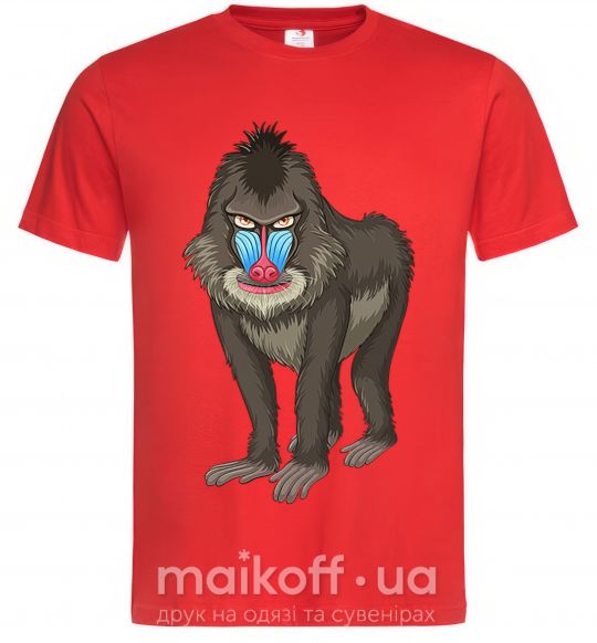 Мужская футболка Хитрая обезьяна Красный фото