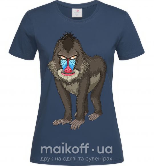 Жіноча футболка Хитрая обезьяна Темно-синій фото