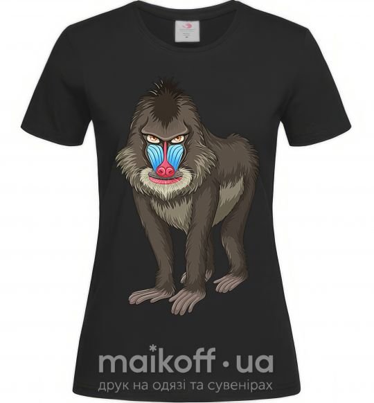 Жіноча футболка Хитрая обезьяна Чорний фото
