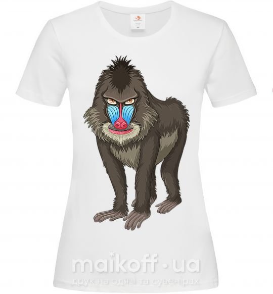 Жіноча футболка Хитрая обезьяна Білий фото