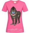 Жіноча футболка Хитрая обезьяна Яскраво-рожевий фото