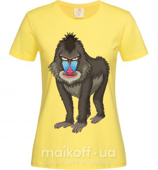 Жіноча футболка Хитрая обезьяна Лимонний фото