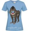 Женская футболка Хитрая обезьяна Голубой фото
