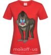 Женская футболка Хитрая обезьяна Красный фото