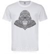 Чоловіча футболка Детализированная обезьяна Білий фото