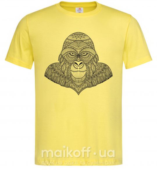 Чоловіча футболка Детализированная обезьяна Лимонний фото