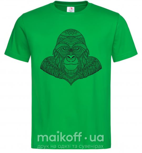 Чоловіча футболка Детализированная обезьяна Зелений фото