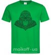 Чоловіча футболка Детализированная обезьяна Зелений фото