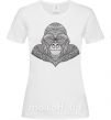Жіноча футболка Детализированная обезьяна Білий фото