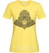 Женская футболка Детализированная обезьяна Лимонный фото